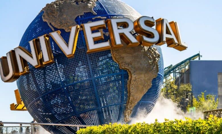 close up of universal orlando resort's spinning globe. Lost Continent demolition Universal Orlando