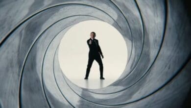 Daniel Craig in the James Bond gun barrel intro