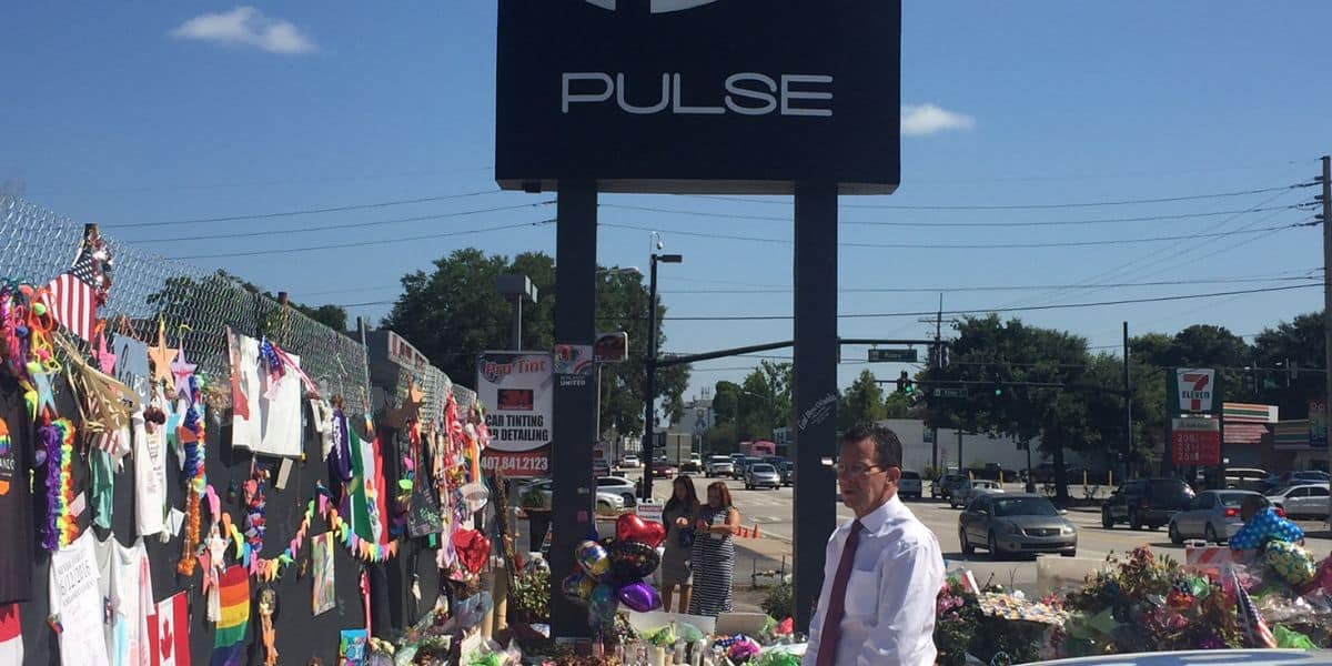A memorial with flowers and tributes stands outside Pulse nightclub, marking 10 years since the tragedy linked to Disney World.