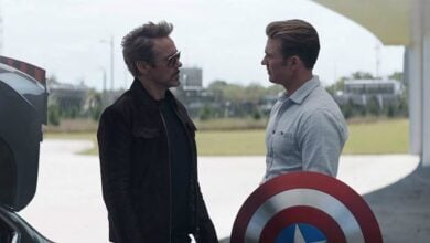 Tony Stark with Steve Rogers in 'Avengers: Endgame'