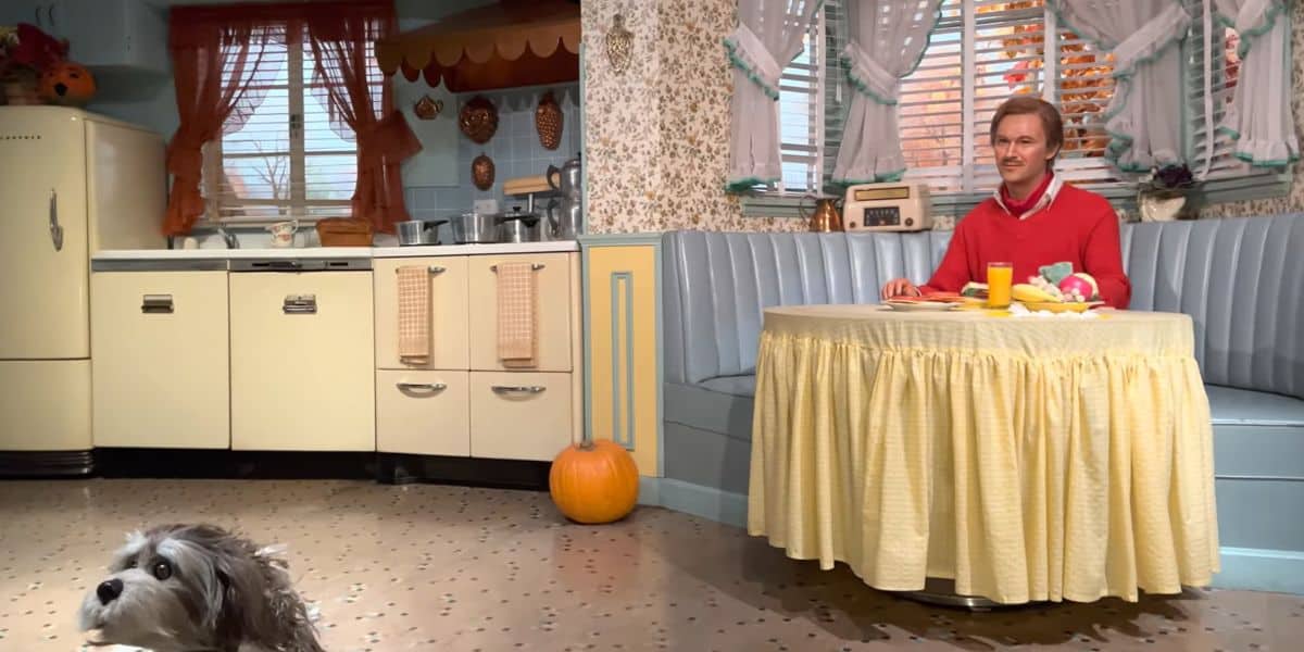 John Progress and Rover sitting in the kitchen on the Carousel of Progress