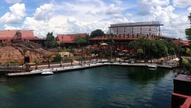 An exterior look at Disney's Polynesian Village Resort