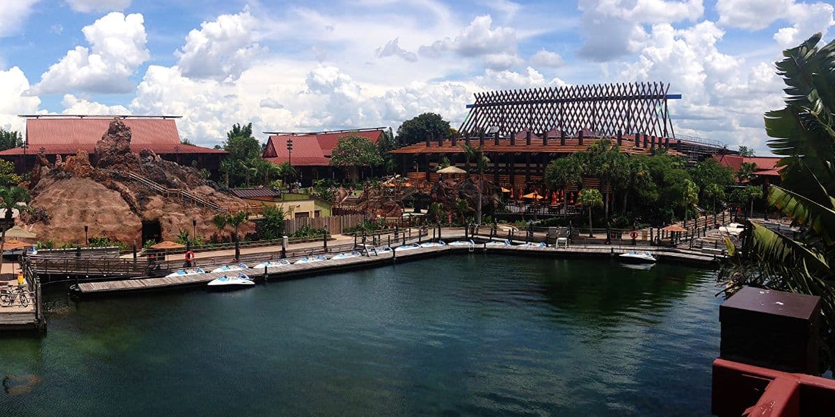 An exterior look at Disney's Polynesian Village Resort