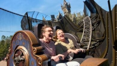 Universal's Epic Universe guests ride curse of the werewolf coaster in dark universe