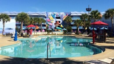 The 'Little Mermaid' pool at Disney's Art of Animation Resort.