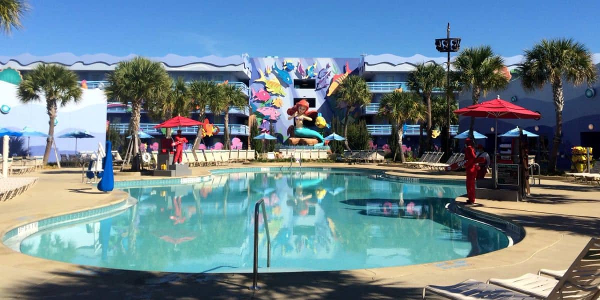 The 'Little Mermaid' pool at Disney's Art of Animation Resort.