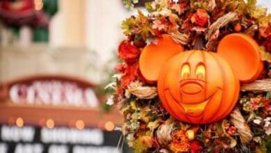 magic kingdom's halloween wreath in disney world