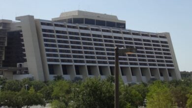 Disney’s Contemporary Resort on a clear blue sky day