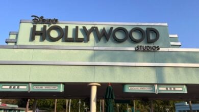 The entrance sign to Disney’s Hollywood Studios