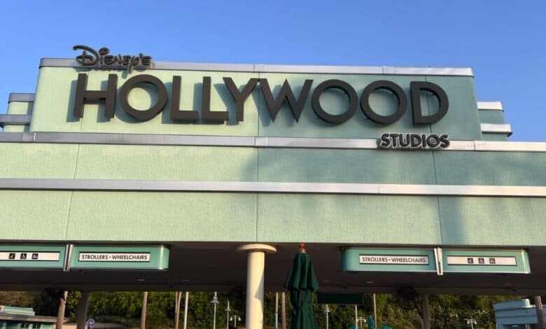 The entrance sign to Disney’s Hollywood Studios