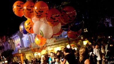 Halloween balloons during Mickey's Not So Scary Halloween Party at Walt Disney World Resort