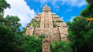Exterior of Indiana Jones ride at Tokyo DisneySea
