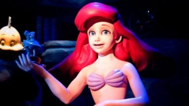 Ariel animatronic from The Little Mermaid ride