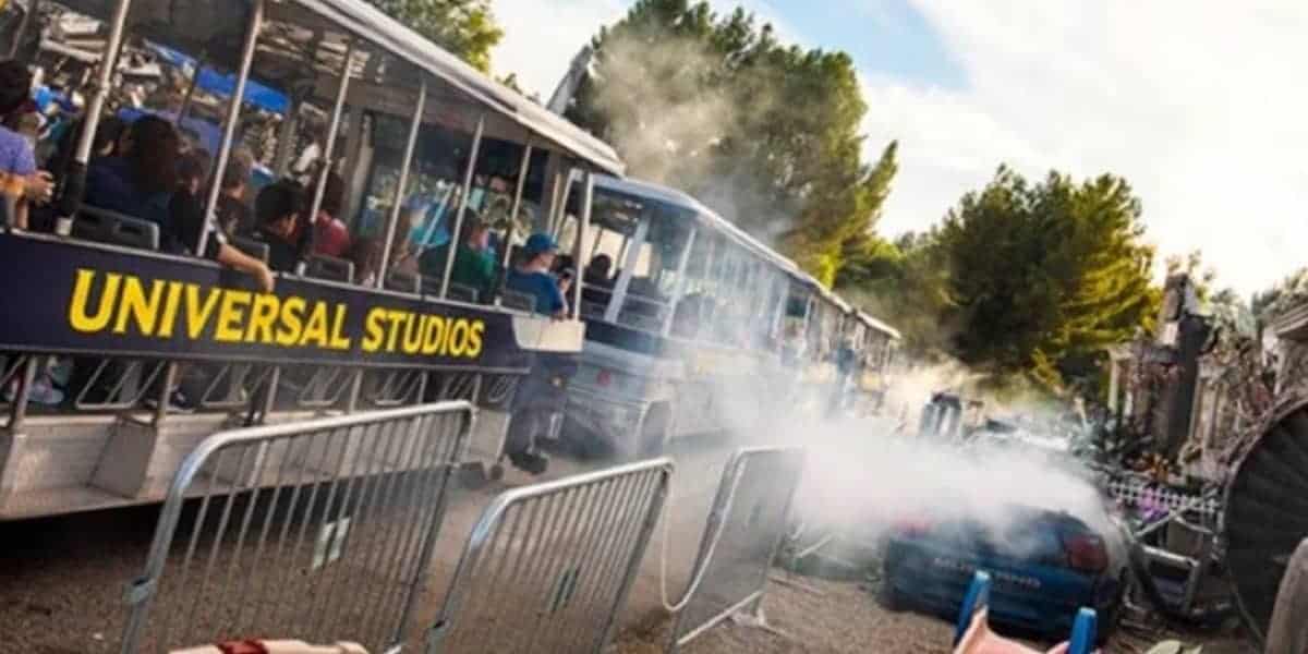 Universal Studios backlot tour tram