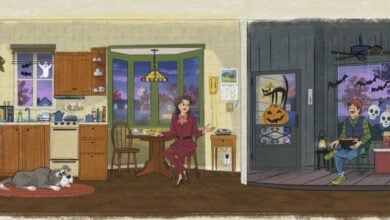 new halloween scene for carousel of progress modernization at disney world