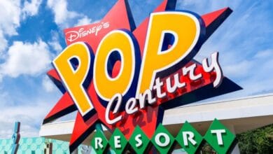 disney world's pop century resort hotel entrance
