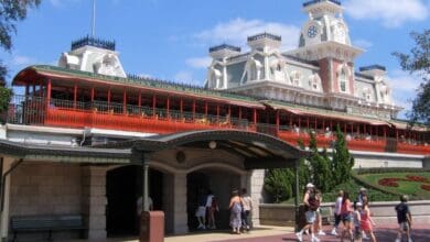 The Walt Disney World Railroad at the entrance to Magic Kingdom Park