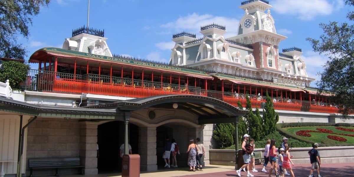 The Walt Disney World Railroad at the entrance to Magic Kingdom Park