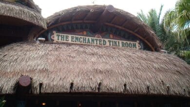 The Enchanted Tiki Room entrance at Magic Kingdom