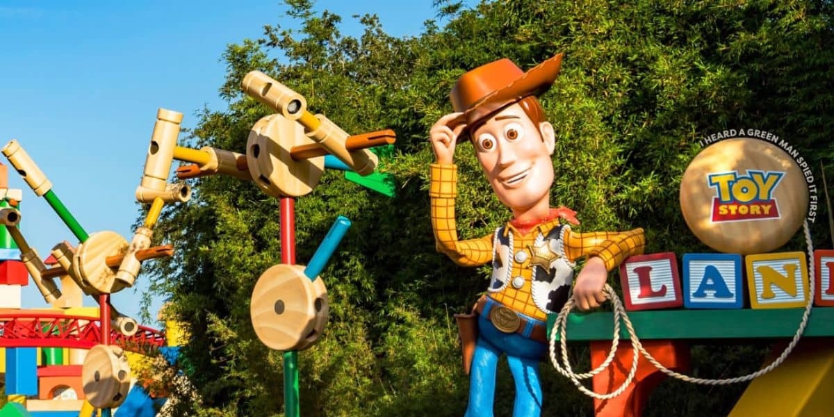 entrance to toy story land in disney world's hollywood studios park