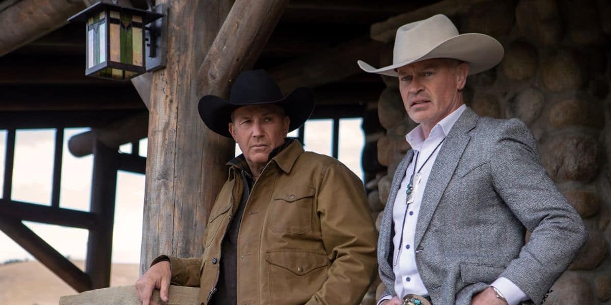 Kevin Costner and Neal McDonough in 'Yellowstone'