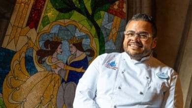 Chef de Cuisine at the Be Our Guest Cinderella mosaic in Magic Kingdom.