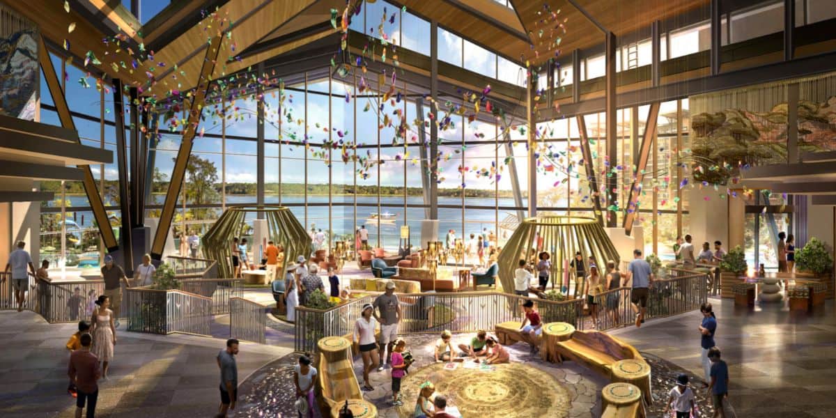 Disney's Lakeshore Lodge lobby concept art