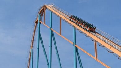 The peak of Goliath at Six Flags over Georgia.