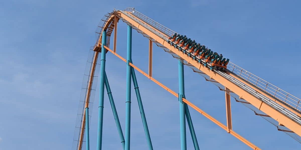 The peak of Goliath at Six Flags over Georgia.