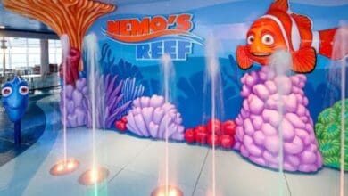 Nemo and Dory at Nemo’s Reef on the Disney Magic.
