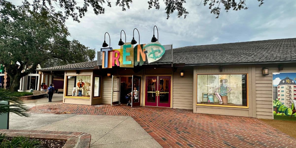 The entrance to Tren-D at Disney Springs, a popular destination for guests at Walt Disney World.