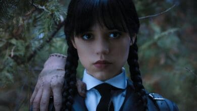 Wednesday Addams and Thing in the woods on Netflix's show 'Wednesday'